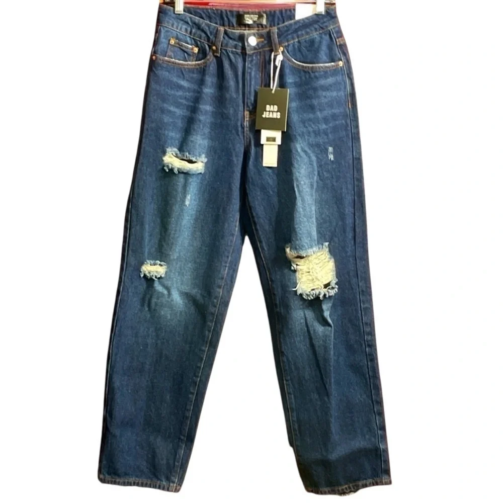 MONKEY RIDE JEANS Distressed Original Vintage Dad fit size 5